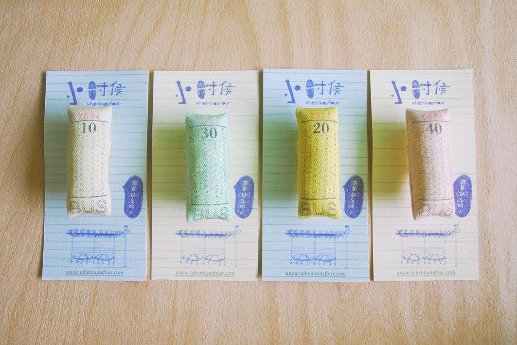 nineties singapore bus ticket pin