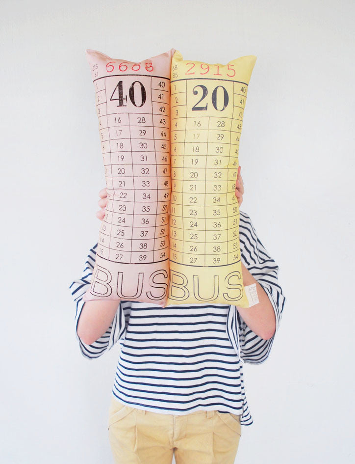 Old-School Bus Ticket Plushie