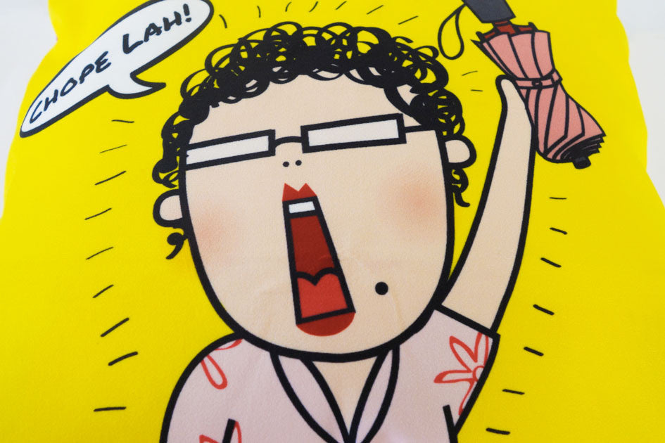 Singapore Kiasu Auntie Cushion Cover