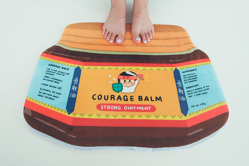 Courage Balm Door Mat - Home by wheniwasfour | 小时候, Singapore local artist online gift store