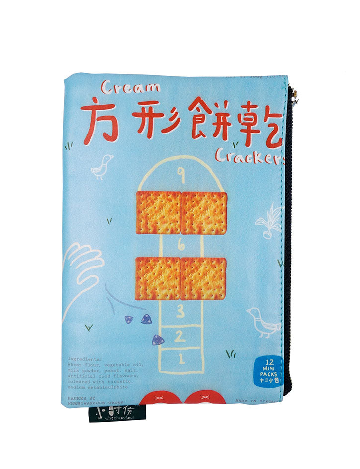 Cream Crackers Multi-Purpose Pouch/Pencil case in light blue