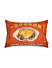 Singapore Hawker Delicacies - Curry Fish Head Cushion Cover in red