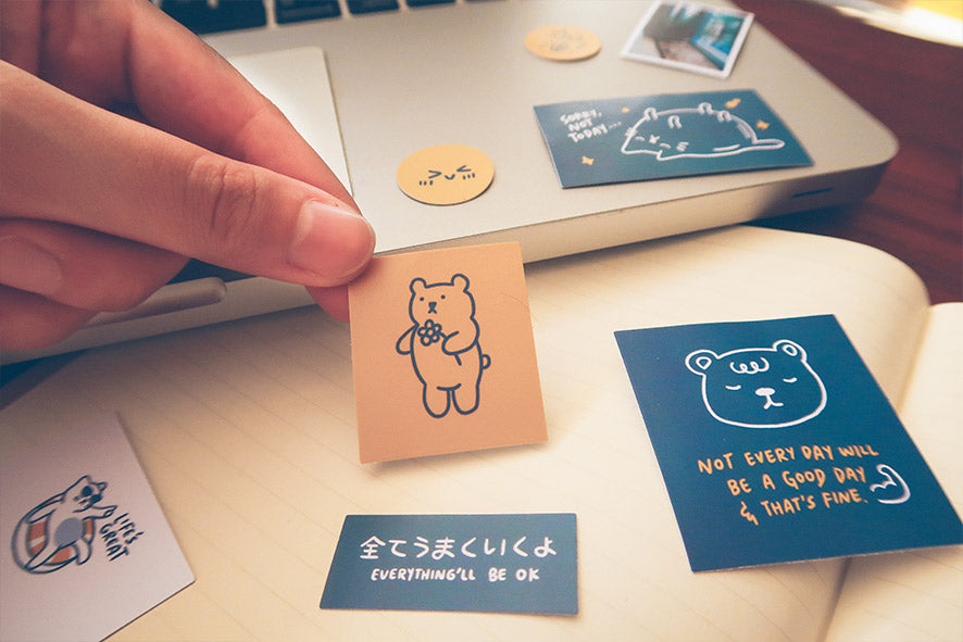 Live Simply Decal Sticker Pack - Sticker by wheniwasfour | 小时候, Singapore local artist online gift store