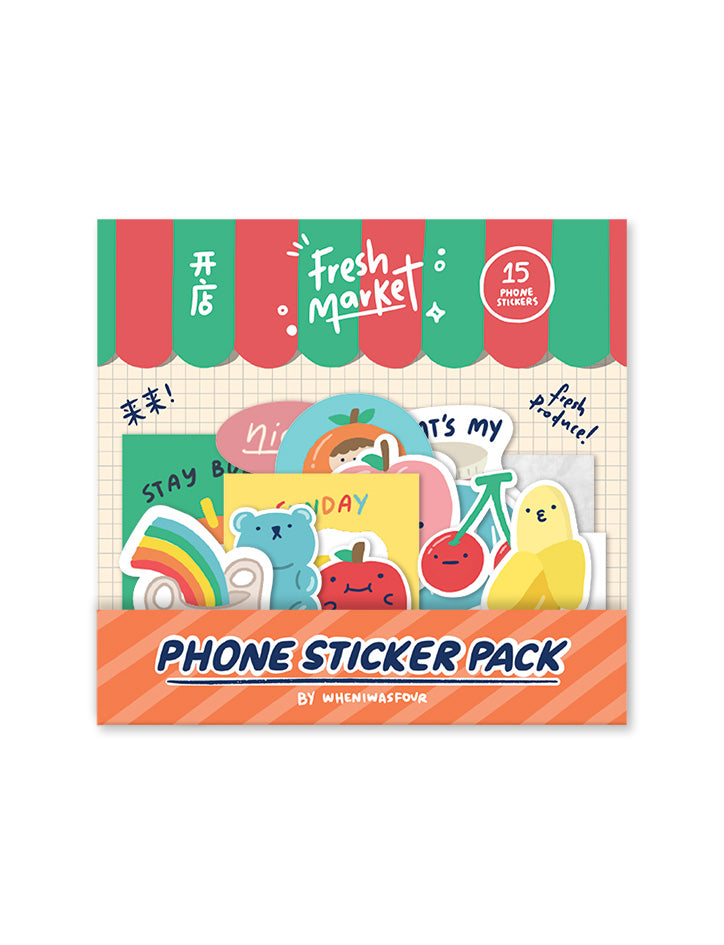 Fresh Market Decal Sticker Pack - Sticker by wheniwasfour | 小时候, Singapore local artist online gift store