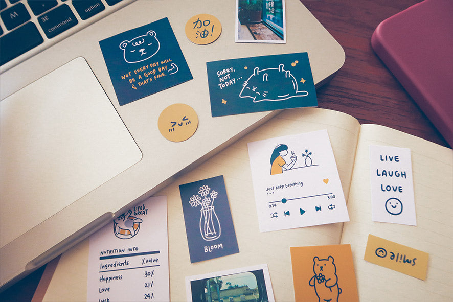 Live Simply Decal Sticker Pack - Sticker by wheniwasfour | 小时候, Singapore local artist online gift store