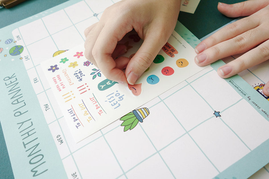 Dream Chaser Monthly Desk Planner - Monthly Planner by wheniwasfour | 小时候, Singapore local artist online gift store