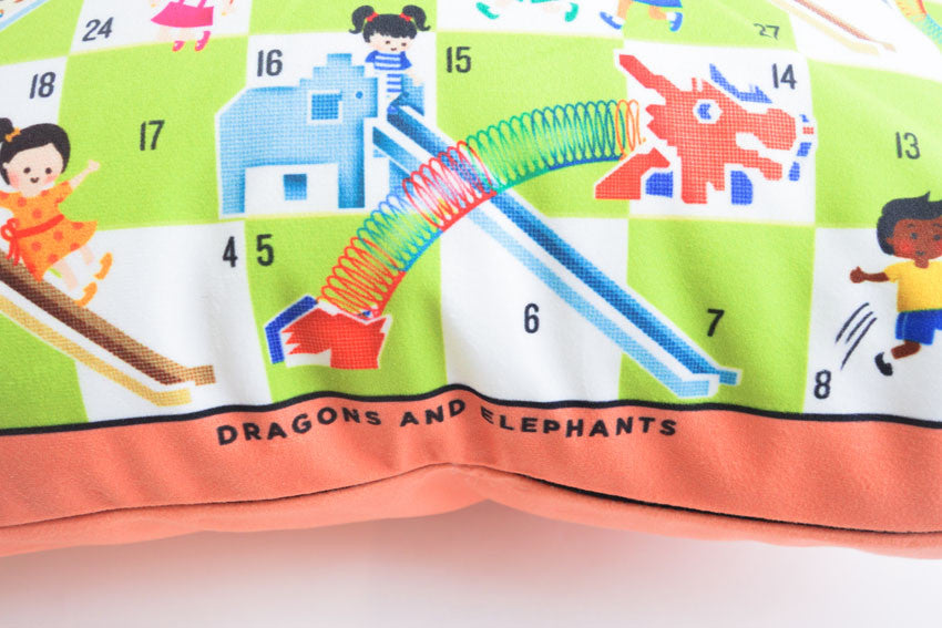 Wheniwasfour Dragons and Elephants Cushion Cover