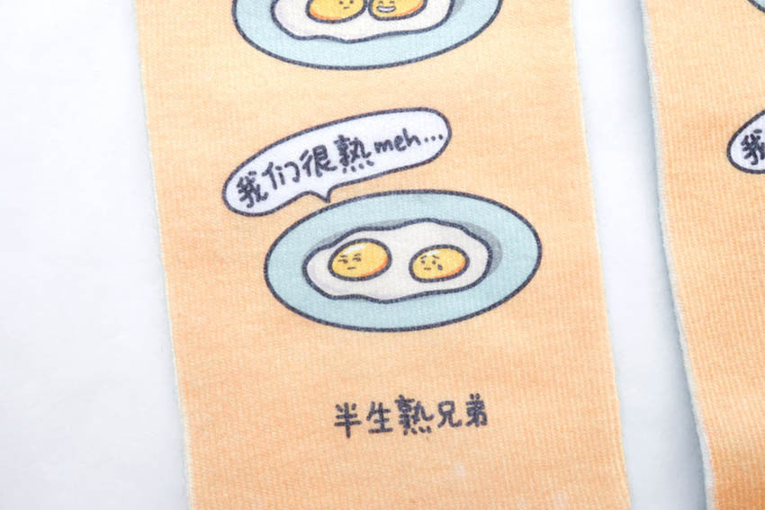 Half-Boiled Eggs Socks - Apparel by wheniwasfour | 小时候, Singapore local artist online gift store