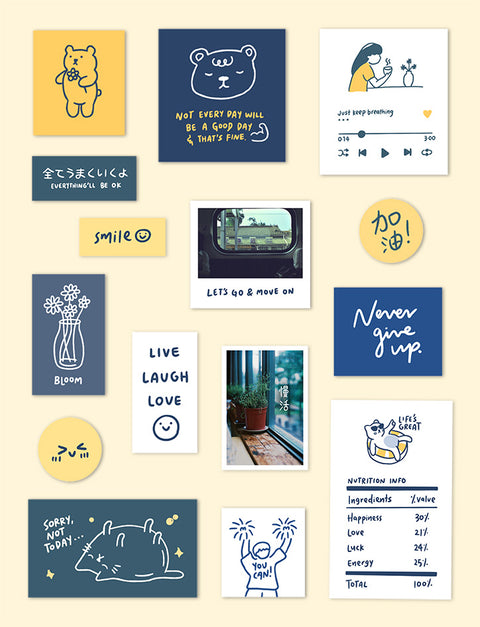 Live Simply Decal Sticker Pack - Sticker by wheniwasfour | 小时候, Singapore local artist online gift store