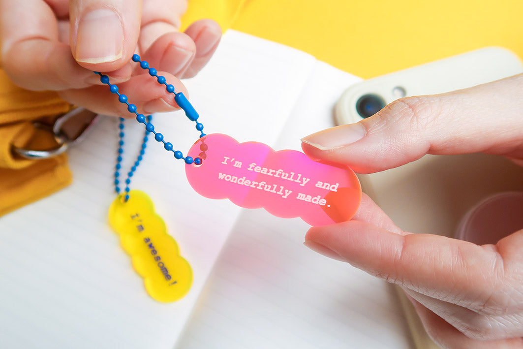 I'm Fearfully And Wonderfully Made Keychain Charm - Accessories by wheniwasfour | 小时候, Singapore local artist online gift store