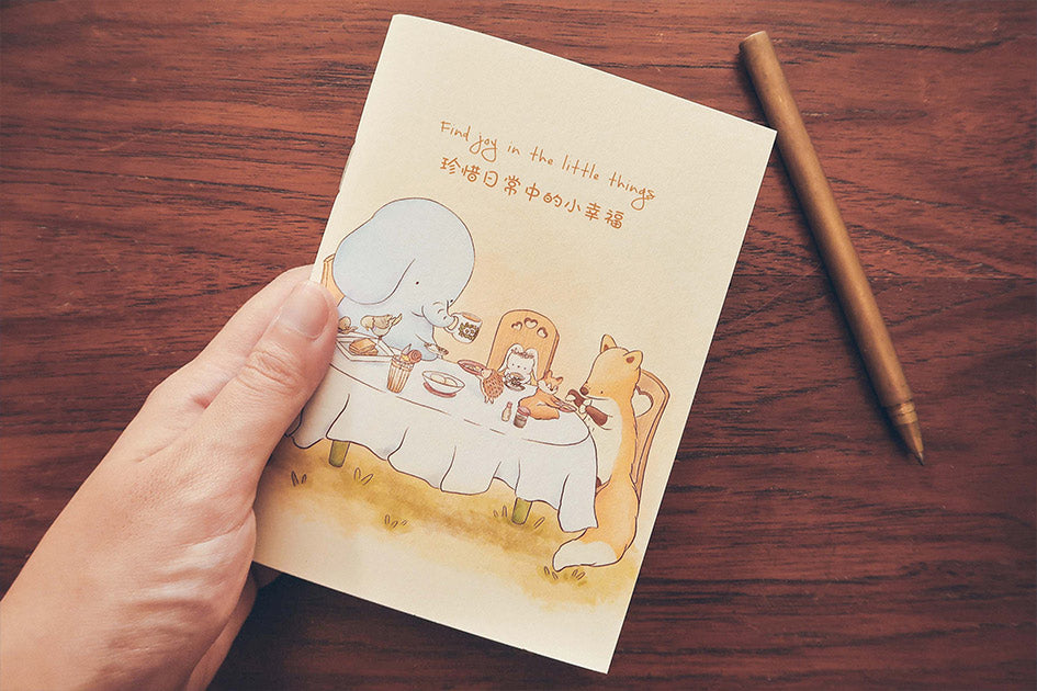 Find Joy in the Little Things A6 Notebook - Notebooks by wheniwasfour | 小时候, Singapore local artist online gift store