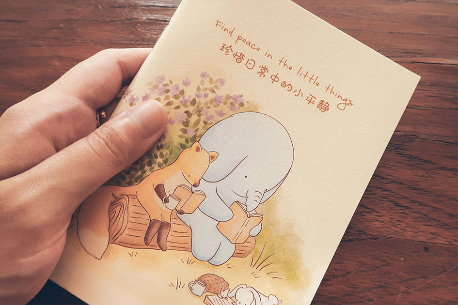 Find Peace in the Little Things A6 Notebook - Notebooks by wheniwasfour | 小时候, Singapore local artist online gift store