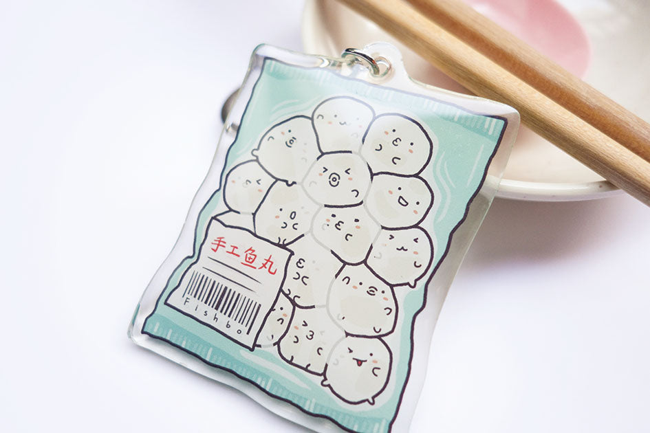 Fishbo Pack Keychain - Accessories by wheniwasfour | 小时候, Singapore local artist online gift store