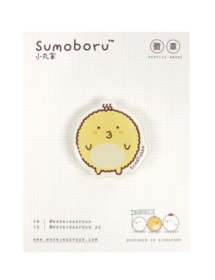 Fried Fishbo Pin - Accessories by wheniwasfour | 小时候, Singapore local artist online gift store