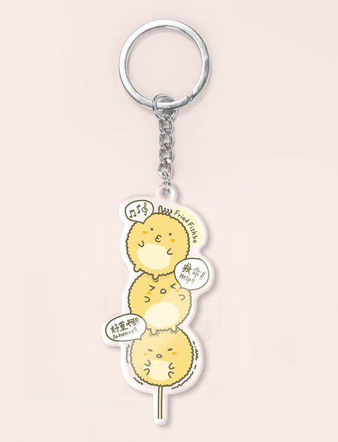 FriedFishBo Keychain - Accessories by wheniwasfour | 小时候, Singapore local artist online gift store