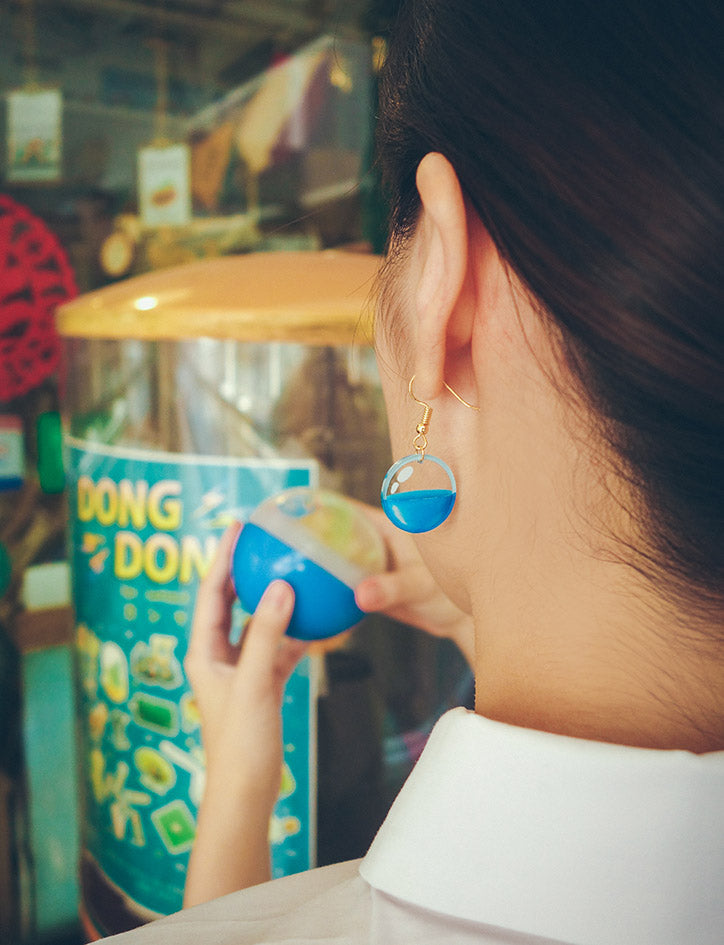 Gachapon Machine Dangling Earrings - Accessories by wheniwasfour | 小时候, Singapore local artist online gift store