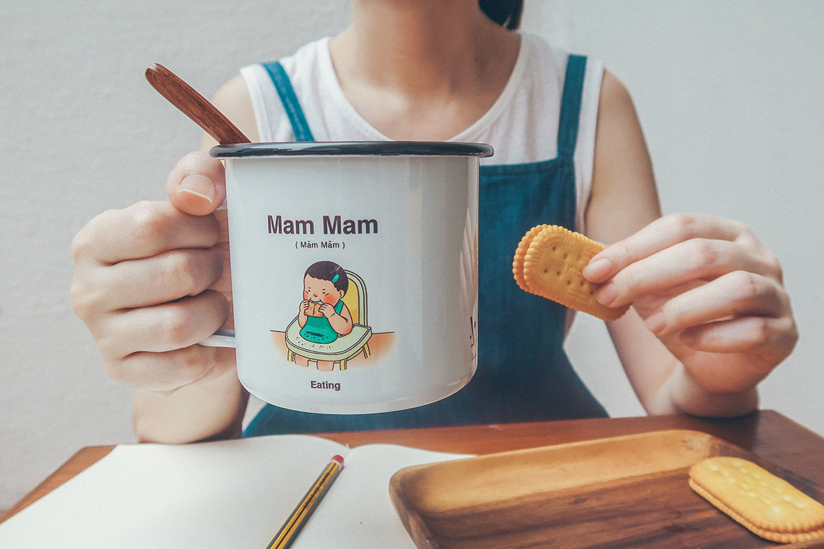 Mam Mam & Pom Pom Mug - Home by wheniwasfour | 小时候, Singapore local artist online gift store
