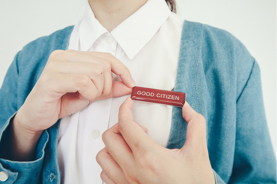 Good Citizen 好公民 Name Tag Pin - Accessories by wheniwasfour | 小时候, Singapore local artist online gift store