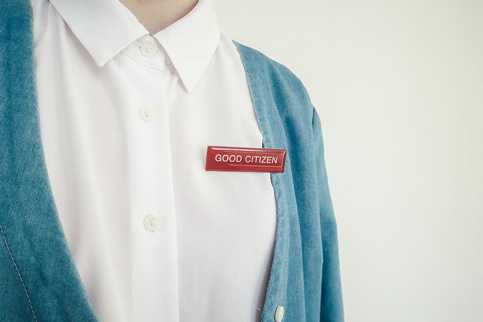 Good Citizen 好公民 Name Tag Pin - Accessories by wheniwasfour | 小时候, Singapore local artist online gift store