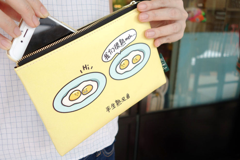 Half-Boiled Eggs Pouch - Pouch by wheniwasfour | 小时候, Singapore local artist online gift store