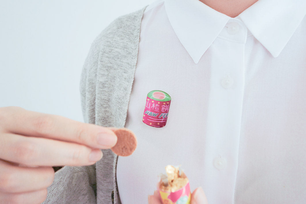 Wheniwasfour Hawflakes Acrylic Pin