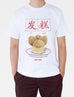 Plain white t-shirt with Huat Kueh design inspired by Foodie Chinese flashcards
