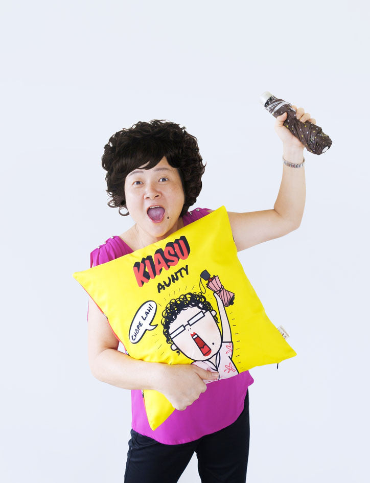 Kiasu (Scared-to-Lose) Auntie Cushion Cover