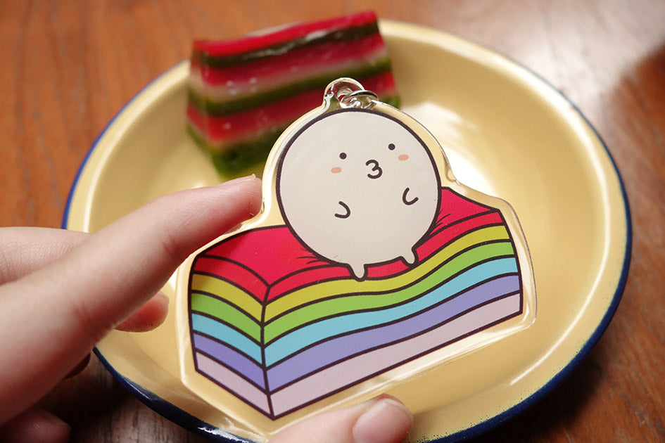 Fishbo with Kueh Lapis Sagu Keychain