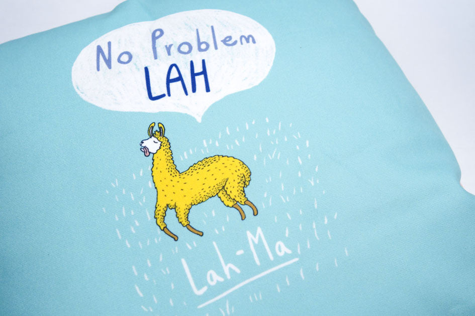 Lah Singlish Cushion Cover (2 sizes) - cushion cover by wheniwasfour | 小时候, Singapore local artist online gift store