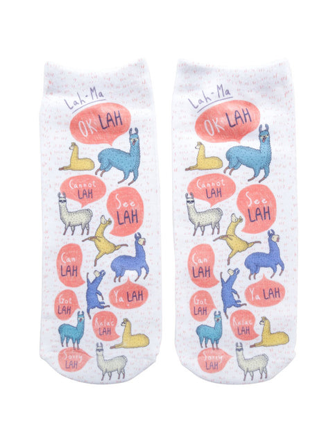 Lah-ma socks - Apparel by wheniwasfour | 小时候, Singapore local artist online gift store