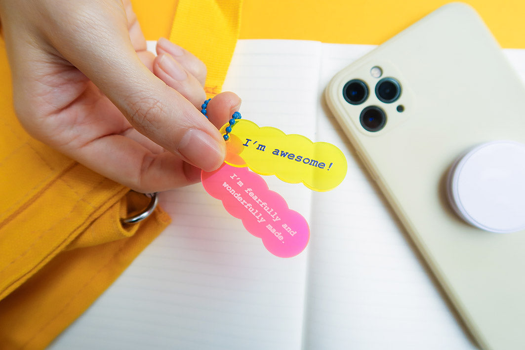 I'm Fearfully And Wonderfully Made Keychain Charm - Accessories by wheniwasfour | 小时候, Singapore local artist online gift store