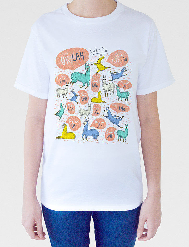Singlish T-Shirt LAH - Apparel by wheniwasfour | 小时候, Singapore local artist online gift store