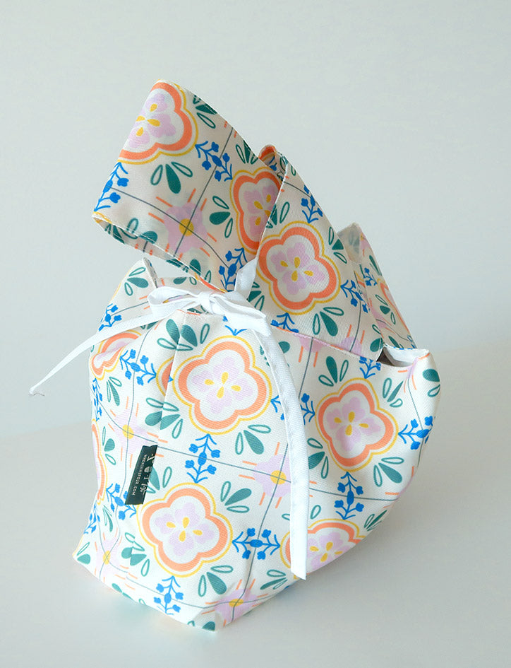 Peranakan Tiles Knot Bag - Knot Bag by wheniwasfour | 小时候, Singapore local artist online gift store