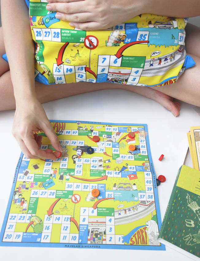 Majulah Singapura Board Game and Cushion Cover
