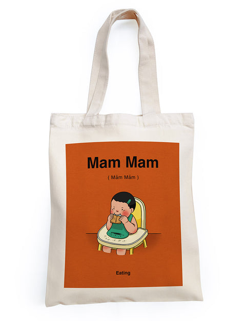 Mam Mam Tote Bag - Canvas Tote Bags by wheniwasfour | 小时候, Singapore local artist online gift store