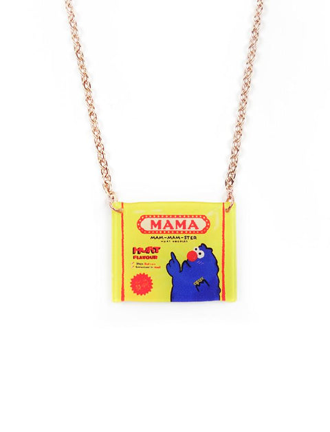 Cute and quirky Mamee necklace inspired by your favourite childhood snacks