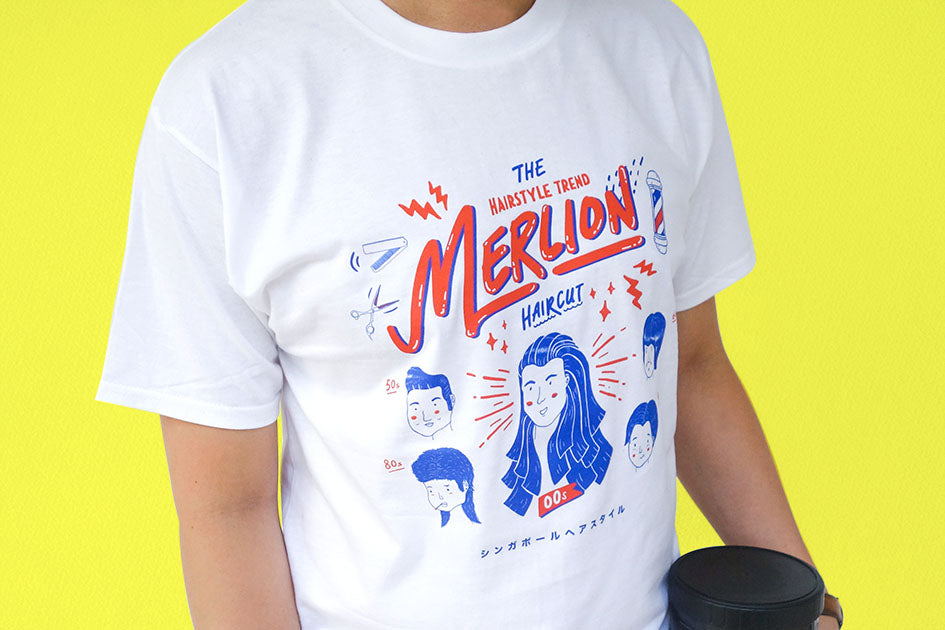 Wheniwasfour Merlion Hairstyle T-Shirt