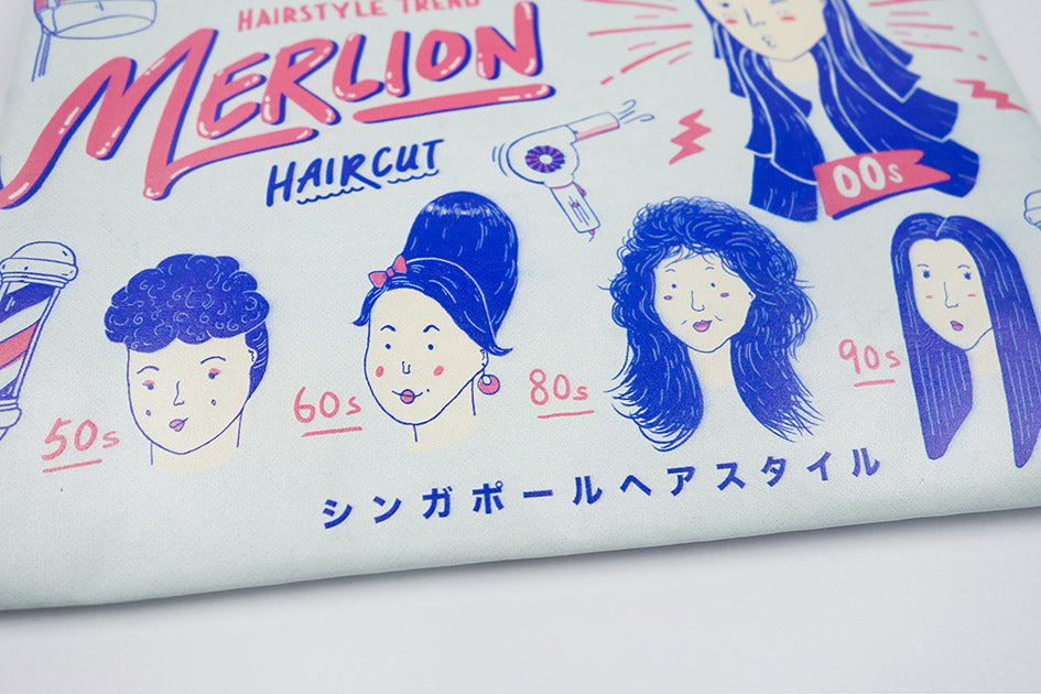 Quirky Singapore Pouches - Merlion Hair
