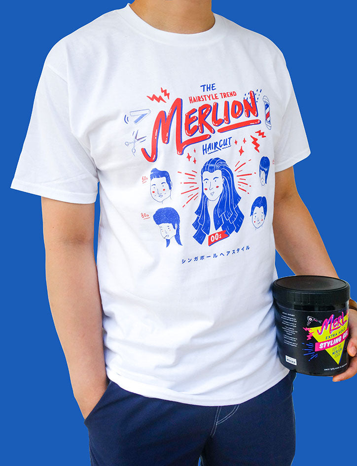 Merlion Hairstyle T-Shirt (Men's Hairstyle)