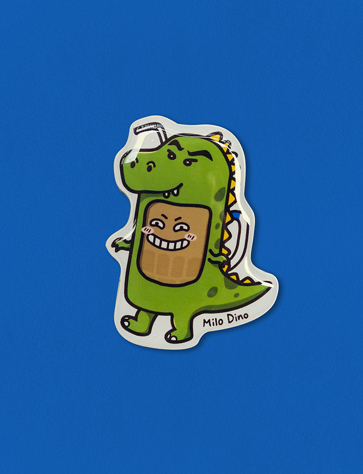 Milo Dinosaur Magnet - green dinosaur fridge magnet
