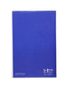 Blue motivational gift notebook with rocketship and penguin design all is possible