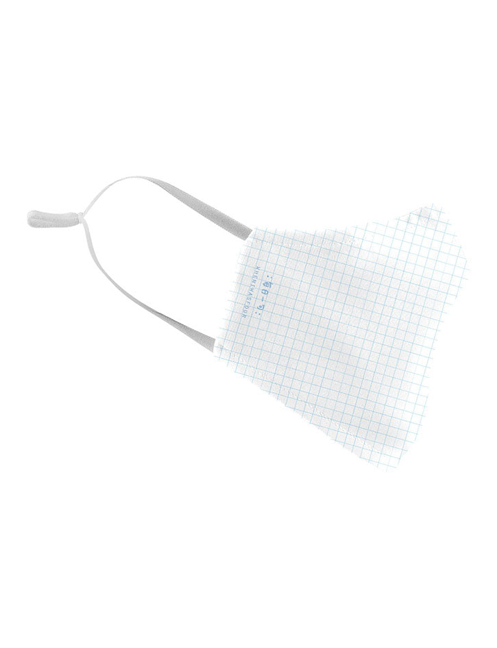 Mountain man breathable polyester face mask with motivational quote for daily use (side view).