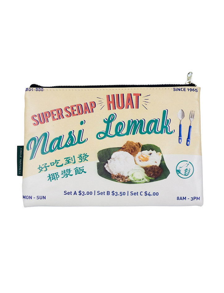 Nasi Lemak Pouch - Pouch by wheniwasfour | 小时候, Singapore local artist online gift store