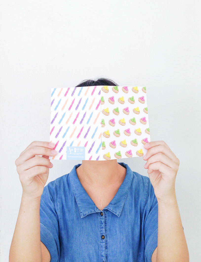 Foodie Pattern A6 Notebook - Notebooks by wheniwasfour | 小时候, Singapore local artist online gift store