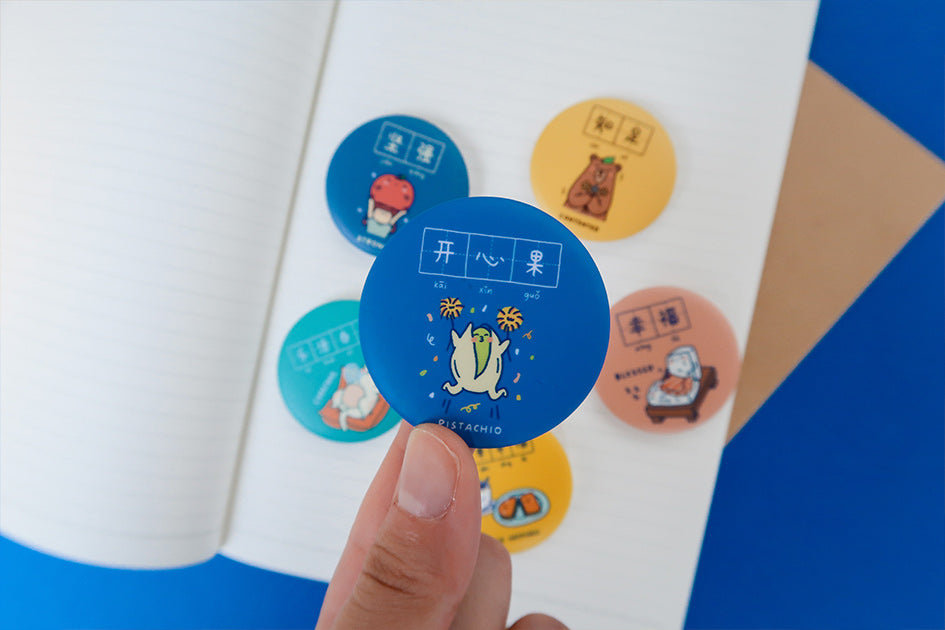 Set of 7 | Dream Chaser Button Badges - Accessories by wheniwasfour | 小时候, Singapore local artist online gift store