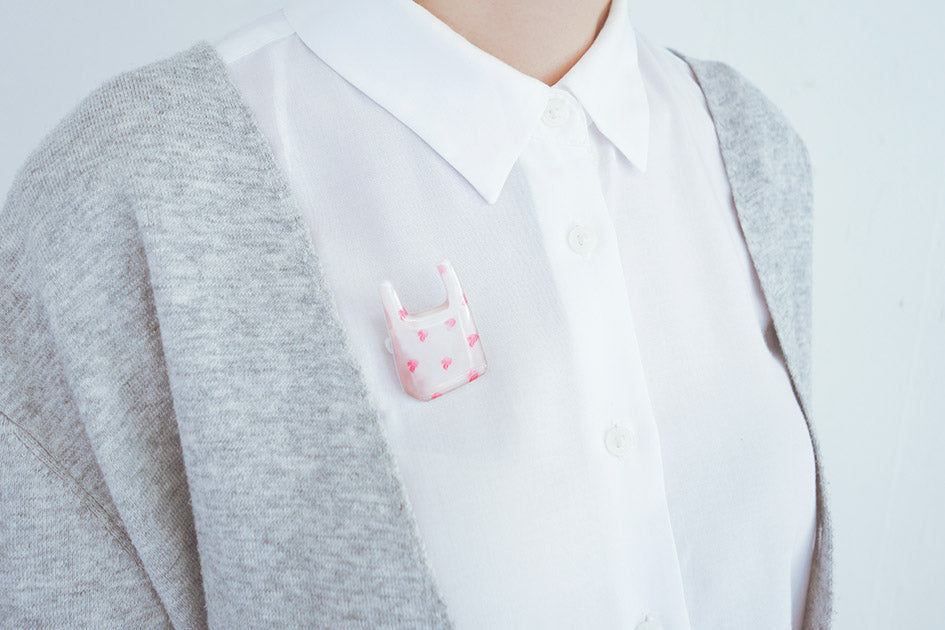 Plastic Bag Pin - Accessories by wheniwasfour | 小时候, Singapore local artist online gift store