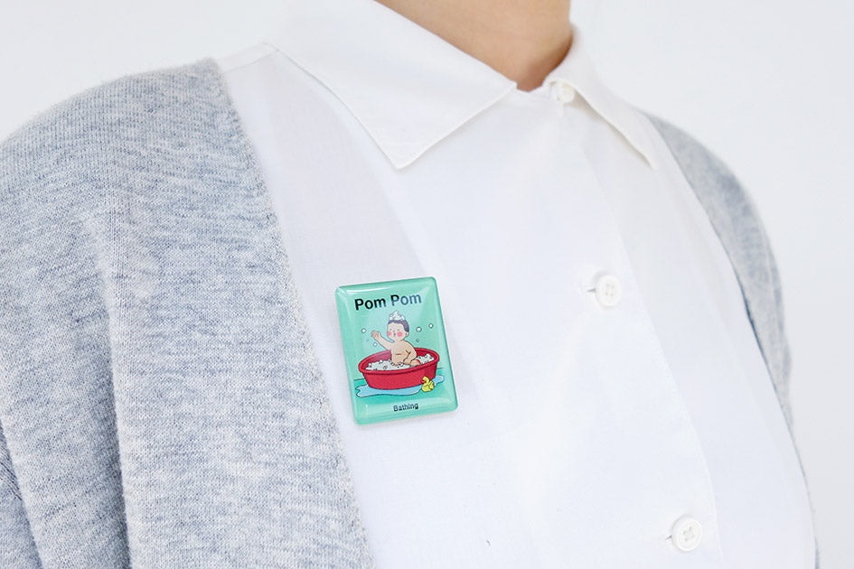 Quirky Singlish Pins - Pom Pom