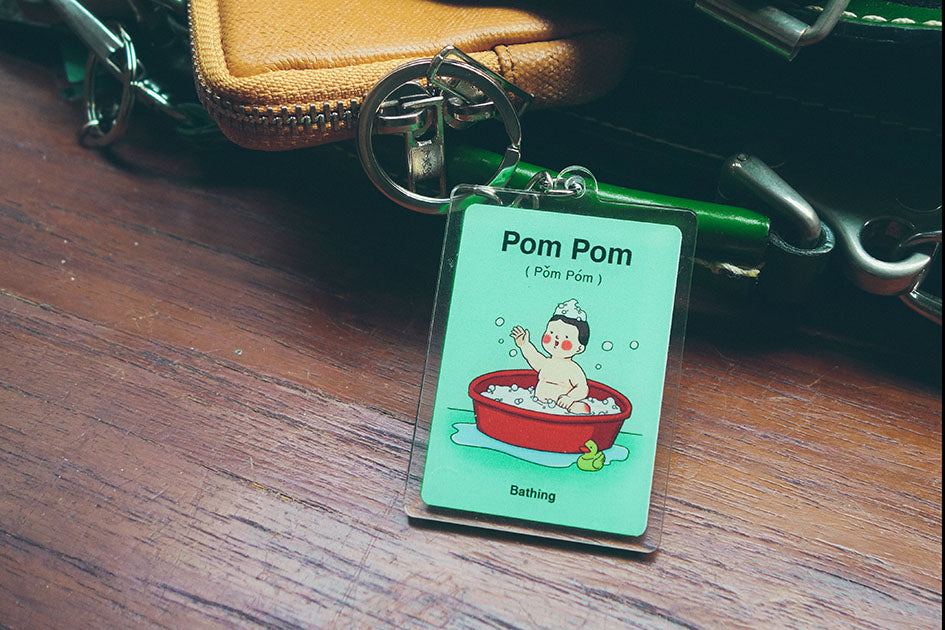 Orh Orh / Pom Pom Keychain - Accessories by wheniwasfour | 小时候, Singapore local artist online gift store