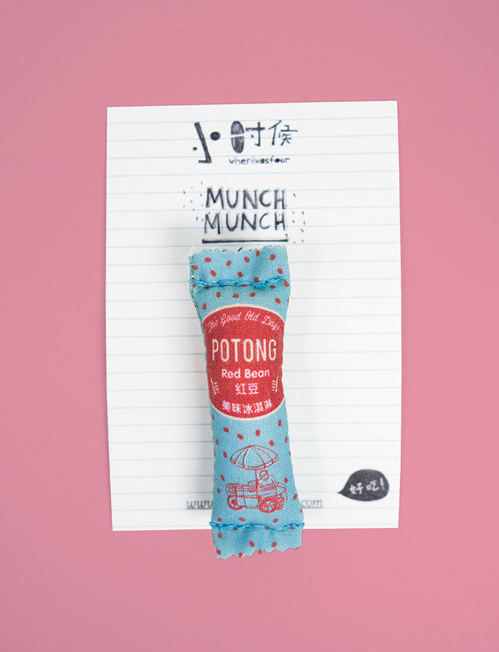 Potong Ice Cream Pin - Red Bean