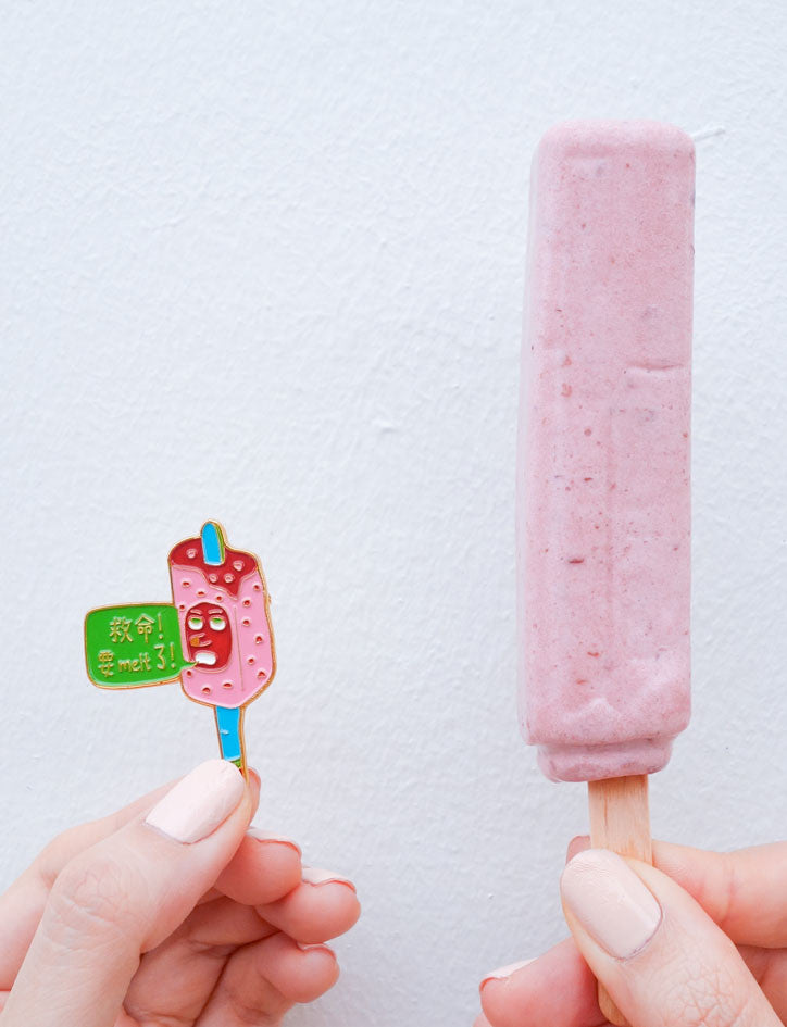 Potong Ice Cream Enamel Pin